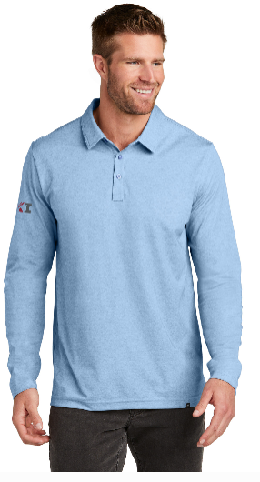 TravisMathew Oceanside Heather Long Sleeve Polo(TM1MZ343)