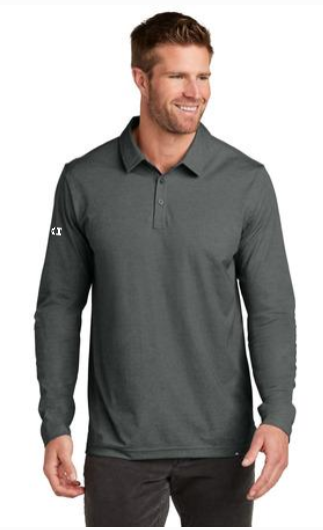 TravisMathew Oceanside Heather Long Sleeve Polo(TM1MZ343)