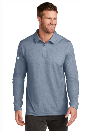 TravisMathew Oceanside Heather Long Sleeve Polo(TM1MZ343)